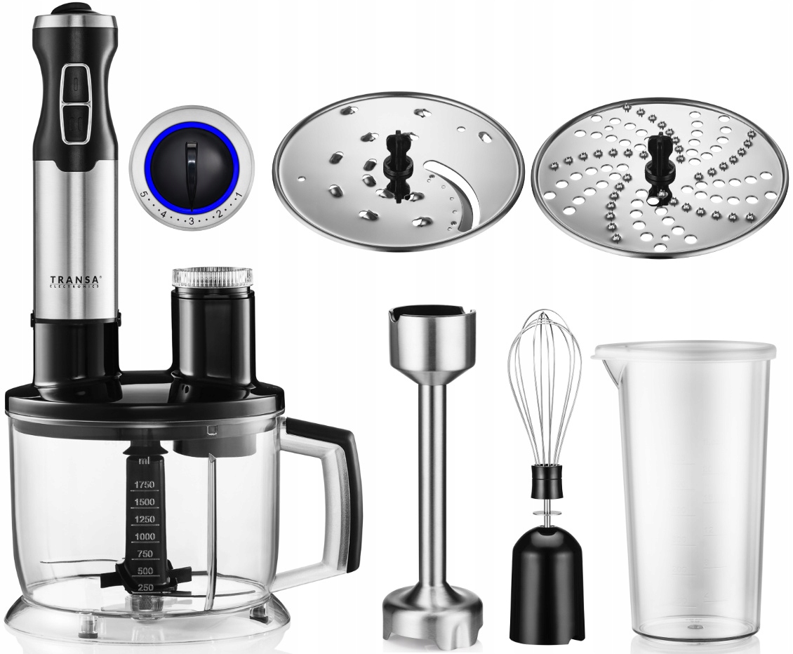 Transa Electronics BlendaFresh 1500 W tyčový mixér strieborná/sivá